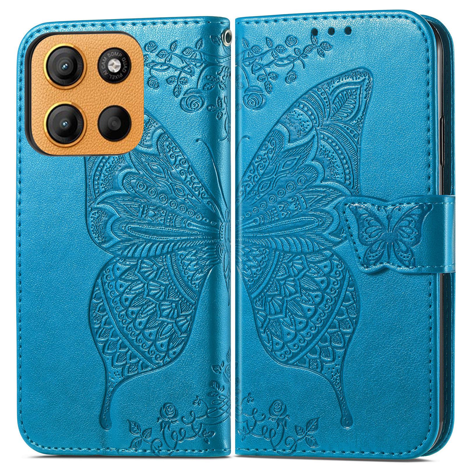 For Motorola Moto G15 4G Case with Strap Butterfly Pattern PU Leather Wallet Phone Cover Blue
For Motorola Moto G15 4G Case with Strap Butterfly Pattern PU Leather Wallet Phone Cover Blue