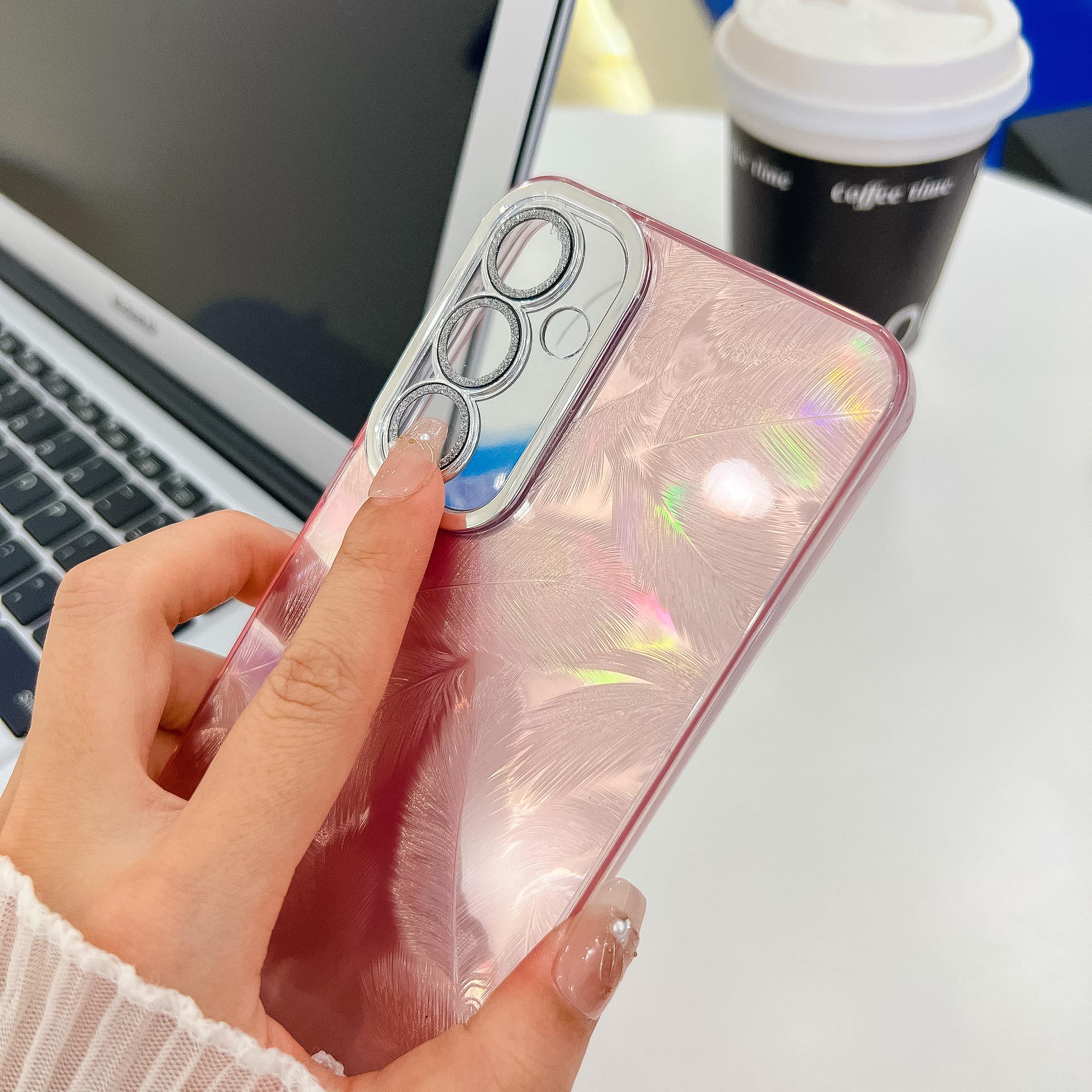 Для Samsung Galaxy S24 FE Чохол IMD Design Протиударний чохол ПК+ТПУ з плівкою для лінз Feather Pattern/Pink
Для Samsung Galaxy S24 FE Чохол IMD Design Протиударний чохол ПК+ТПУ з плівкою для лінз Feather Pattern/Pink