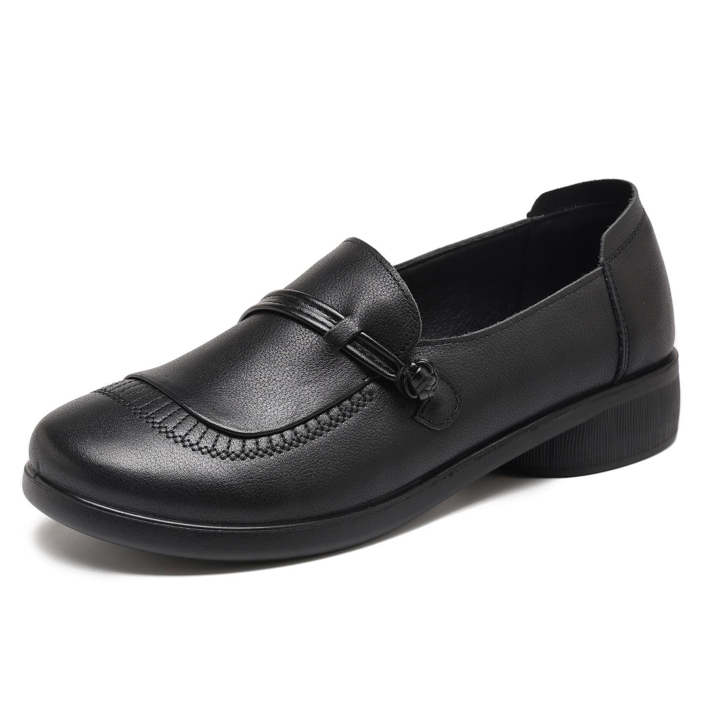 Genuine Leather Soft Sole Slip-On Mom Shoes - Non-Slip, Comfortable, Round Toe, Plus Size for Autumn 34
Genuine Leather Soft Sole Slip-On Mom Shoes - Non-Slip, Comfortable, Round Toe, Plus Size for Autumn 34