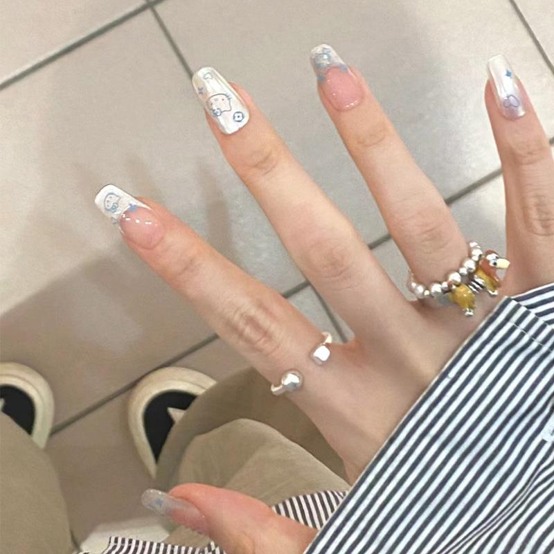 Charming Cat Eye Cartoon Nail Stickers - Removable Short White Sweet Style Patches Gold-Plated Topcoat
Charming Cat Eye Cartoon Nail Stickers - Removable Short White Sweet Style Patches Gold-Plated Topcoat