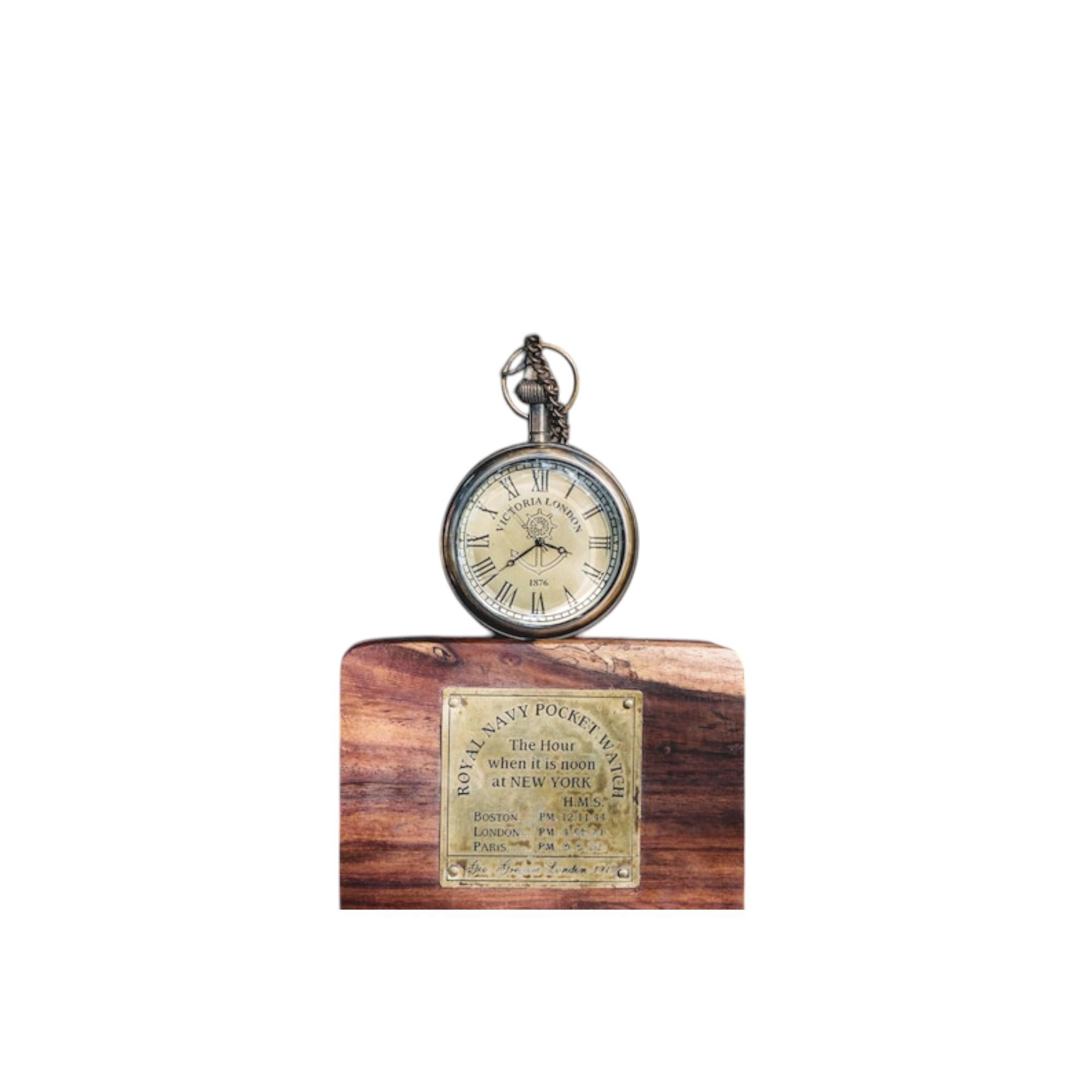 Stylish Pocket Watch Victorian Brass London 1876 Steampunk Chain and Battery with wooden box
Stylish Pocket Watch Victorian Brass London 1876 Steampunk Chain and Battery with wooden box