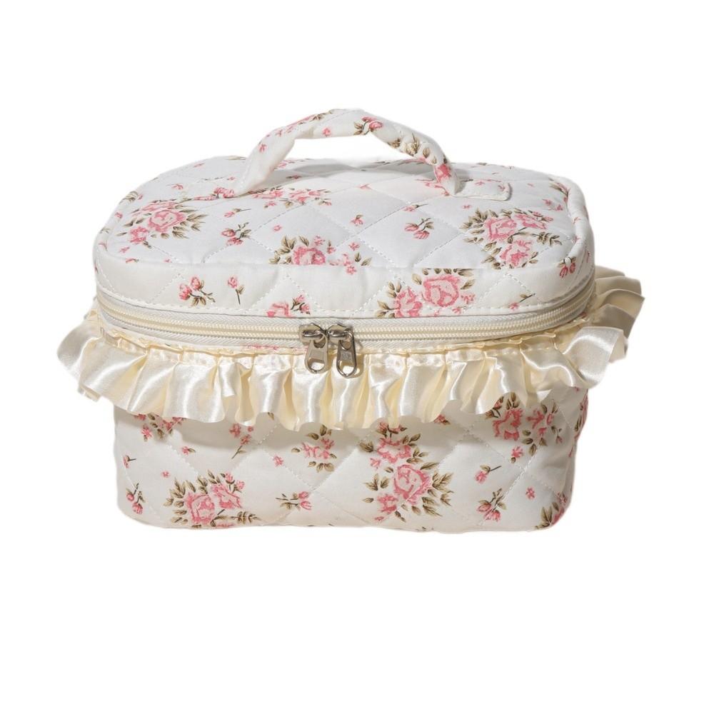 New Large Capacity Makeup Bag Flower Quilting Vintage Flower Make Up Storage Handbag Polyester Travel Organizer for Women Girls
New Large Capacity Makeup Bag Flower Quilting Vintage Flower Make Up Storage Handbag Polyester Travel Organizer for Women Girls
