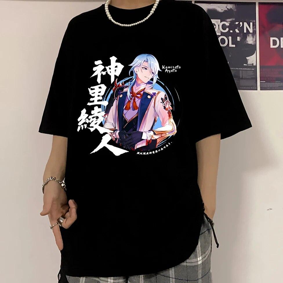 Футболка Kamisato Ayato Genshin Impact Game, футболка с графическим принтом, унисекс, японская уличная одежда, футболка из 100% хлопка, Harajuku, унисекс
Футболка Kamisato Ayato Genshin Impact Game, футболка с графическим принтом, унисекс, японская уличная одежда, футболка из 100% хлопка, Harajuku, унисекс
