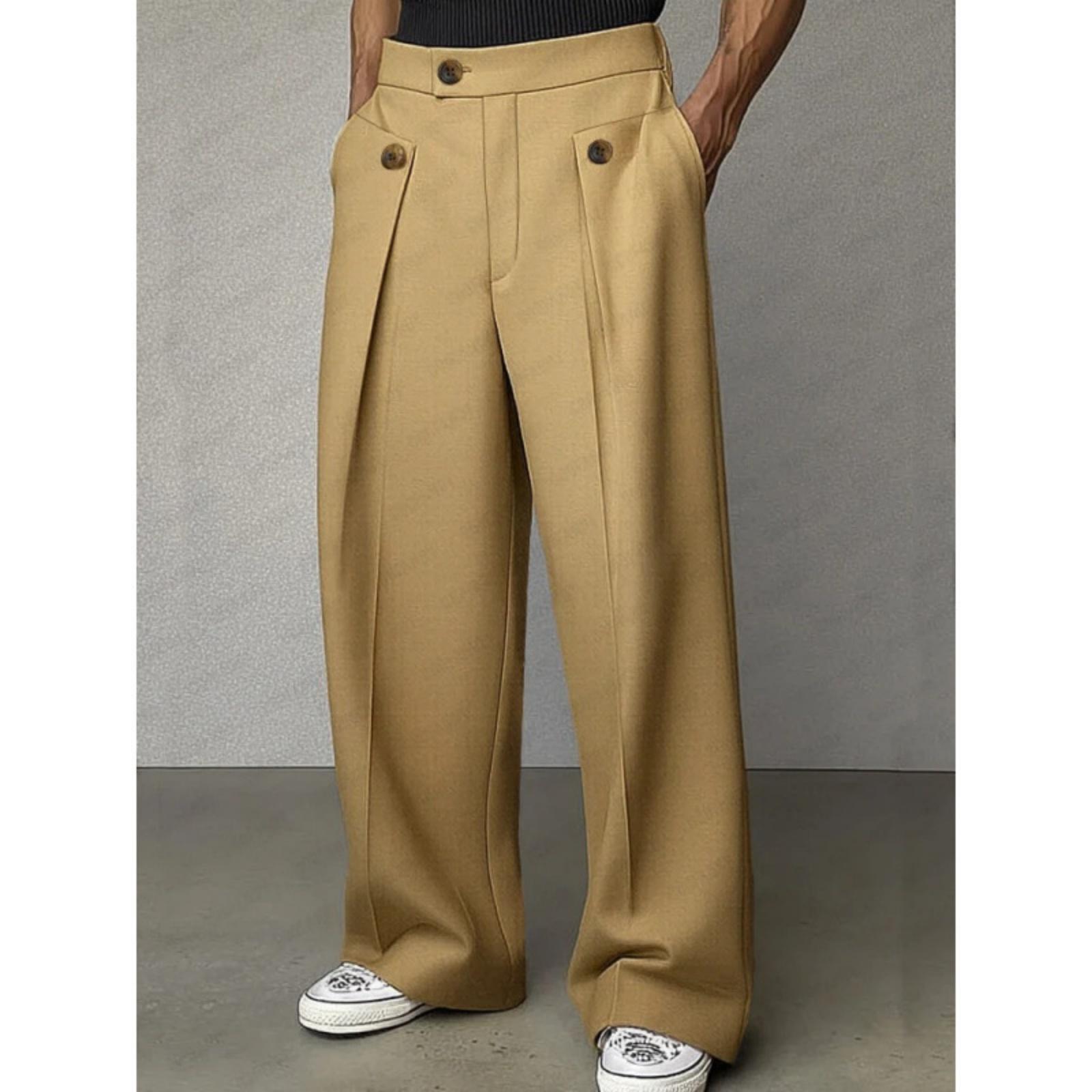 Men s New Beltless Buttoned Relaxed Straight-leg Casual Trousers XL хакі
Men s New Beltless Buttoned Relaxed Straight-leg Casual Trousers XL хакі