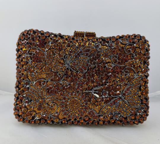 Boutique De FGG Butterfly & Flower Clutch Women Brown Crystal Evening Bags Wedding Bridal Rhinestone Handbag Party Dinner Purse Mini Clutch
Boutique De FGG Butterfly & Flower Clutch Women Brown Crystal Evening Bags Wedding Bridal Rhinestone Handbag Party Dinner Purse Mini Clutch