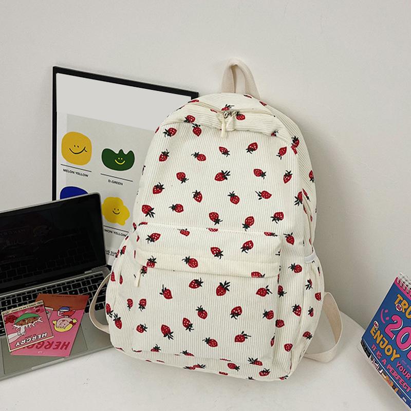 Corduroy Strawberry Backpack Casual Travel Backpack Large Capacity Fashion Teenagers Daypack Adjustable Strap for Outdoor Travel AVE 30x14x43cm бежевый
Corduroy Strawberry Backpack Casual Travel Backpack Large Capacity Fashion Teenagers Daypack Adjustable Strap for Outdoor Travel AVE 30x14x43cm бежевый