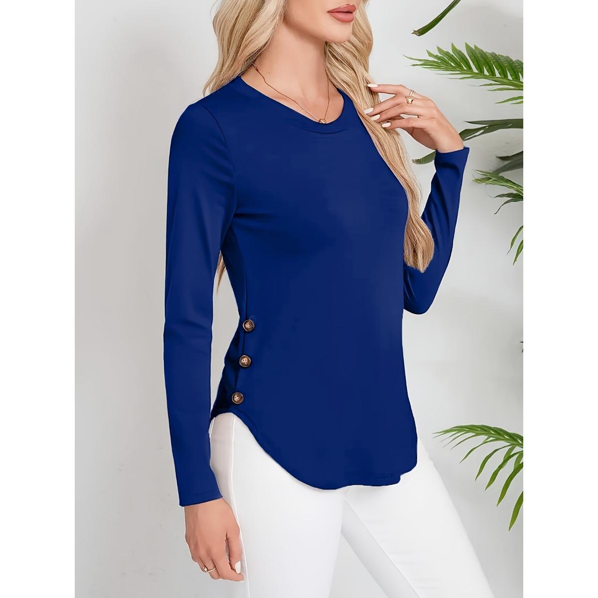 New Women s Fall Winter Long Sleeve T-Shirt, Crew Neck Curved Hem Casual Basic Tee Top XXL синій
New Women s Fall Winter Long Sleeve T-Shirt, Crew Neck Curved Hem Casual Basic Tee Top XXL синій