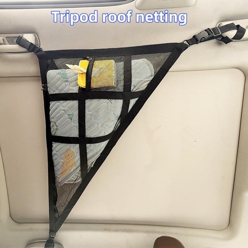Double-layer Car Ceiling Triangle Net Adjustable Double Pocket Triangular Ceiling Storage Bag Anti-fall Space Saving 80*53cm
Double-layer Car Ceiling Triangle Net Adjustable Double Pocket Triangular Ceiling Storage Bag Anti-fall Space Saving 80*53cm