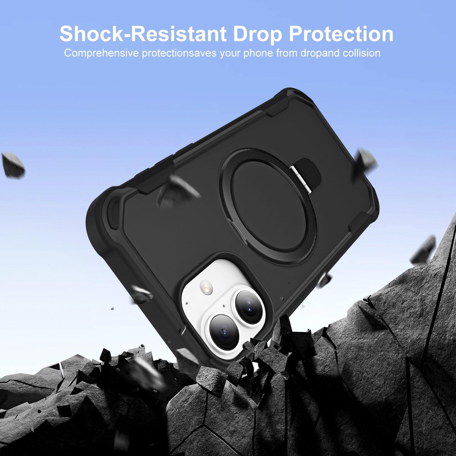 For iPhone 16 Case Compatible with MagSafe Kickstand TPU+PC Shockproof Phone Back Cover Black
For iPhone 16 Case Compatible with MagSafe Kickstand TPU+PC Shockproof Phone Back Cover Black