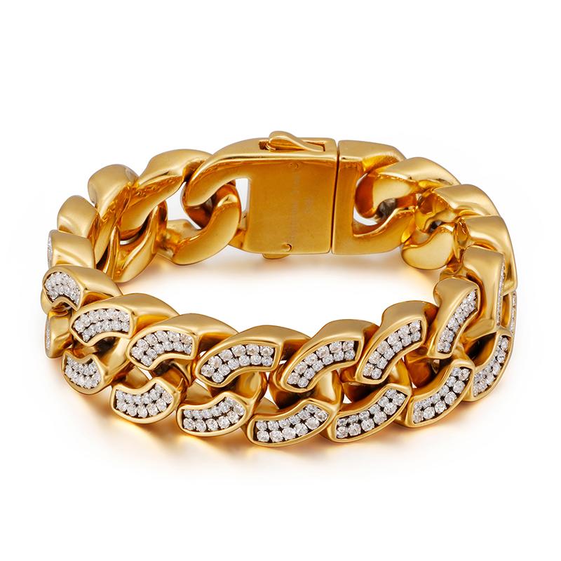Kalen High Quality Men s Bracelet Jewelry 22cm Stainless Steel Dubai Gold Color Heavy Chunky Link Chain Bracelets & Bangles 23cm
Kalen High Quality Men s Bracelet Jewelry 22cm Stainless Steel Dubai Gold Color Heavy Chunky Link Chain Bracelets & Bangles 23cm