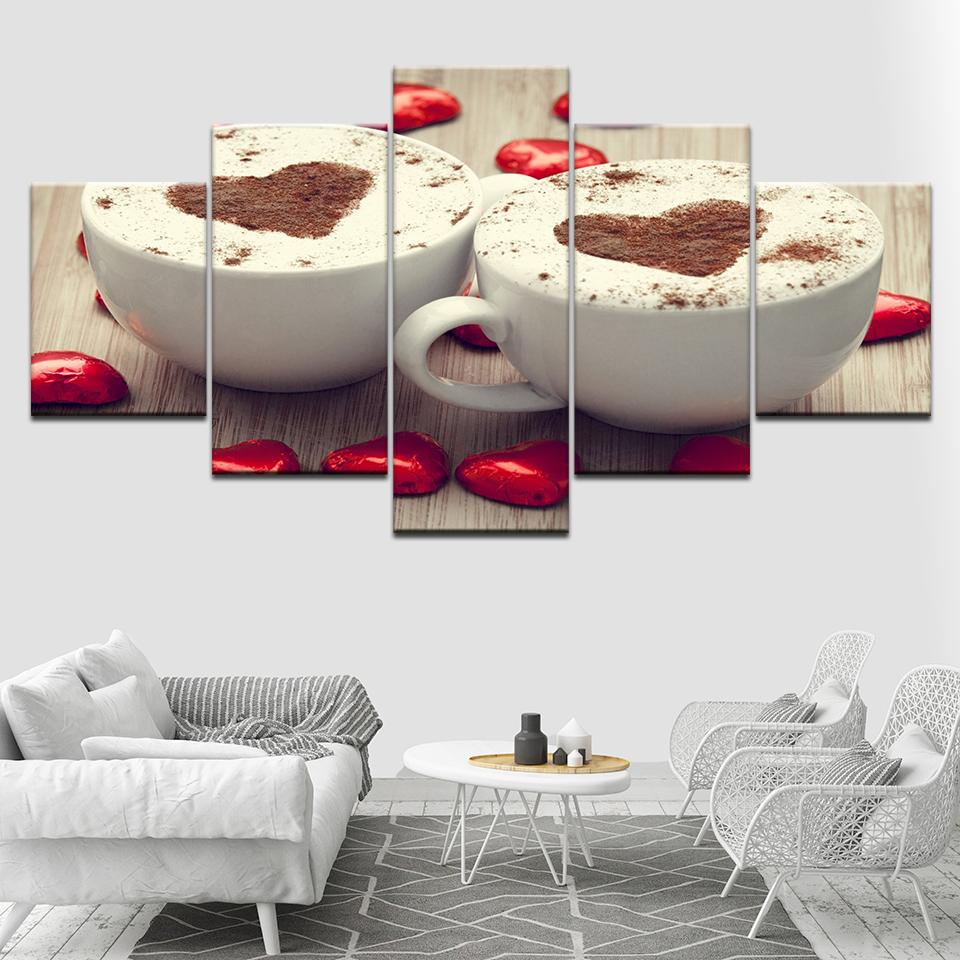 Romantic Coffee Cappuccino Love 5 Piece HD Wallpapers Art Canvas Print modern Poster Modular art painting Living Room Home Decor 20x35 20x45 20x55cm
Romantic Coffee Cappuccino Love 5 Piece HD Wallpapers Art Canvas Print modern Poster Modular art painting Living Room Home Decor 20x35 20x45 20x55cm