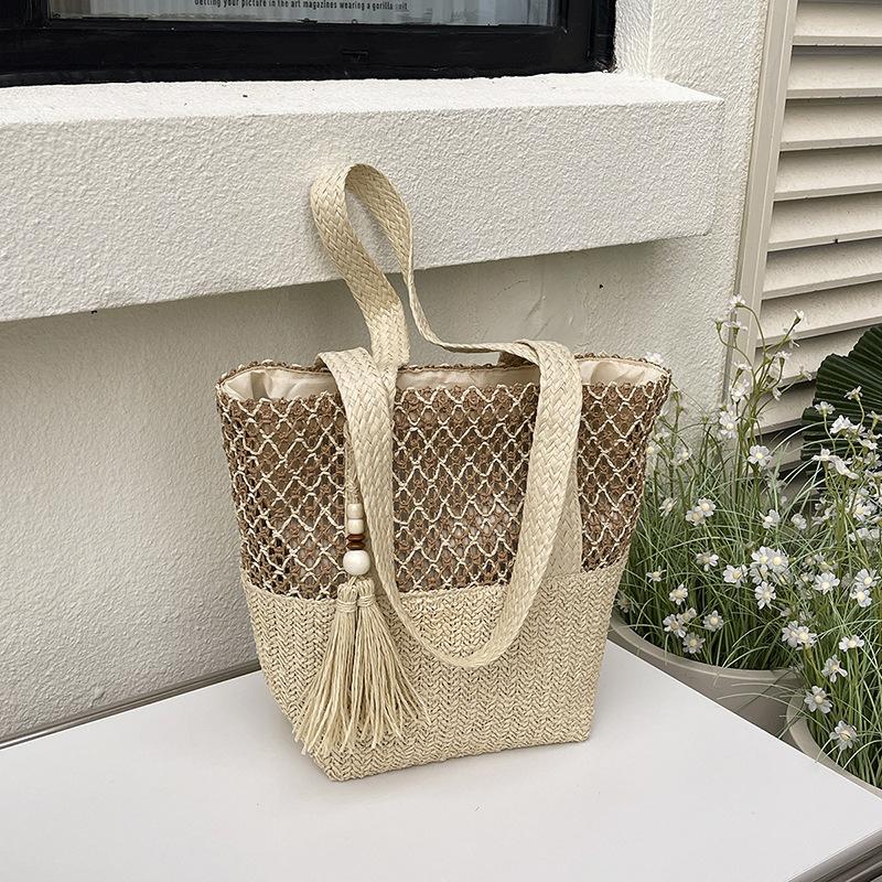 Сумка ручной работы большой вместимости, женская новая соломенная сумка, пляжная отпускная сумка на плечо, сумка-тоут покинуть белый
Сумка ручной работы большой вместимости, женская новая соломенная сумка, пляжная отпускная сумка на плечо, сумка-тоут покинуть белый