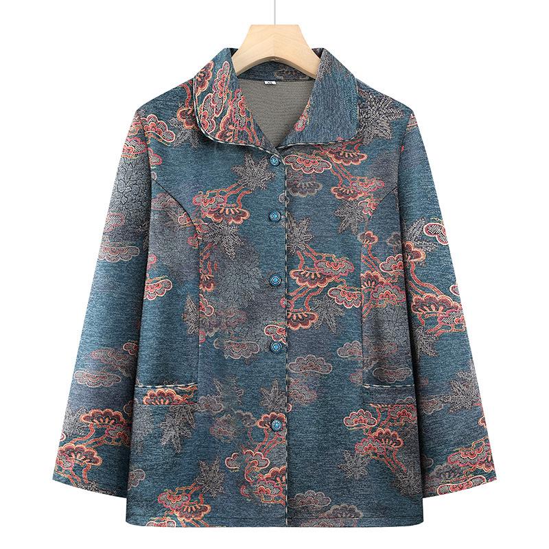 Floral Shirt for Women Aged 60-70: Stylish Spring/Autumn Mid-Aged & Elderly Top XL (recommended for 90-105 jin) синий
Floral Shirt for Women Aged 60-70: Stylish Spring/Autumn Mid-Aged & Elderly Top XL (recommended for 90-105 jin) синий