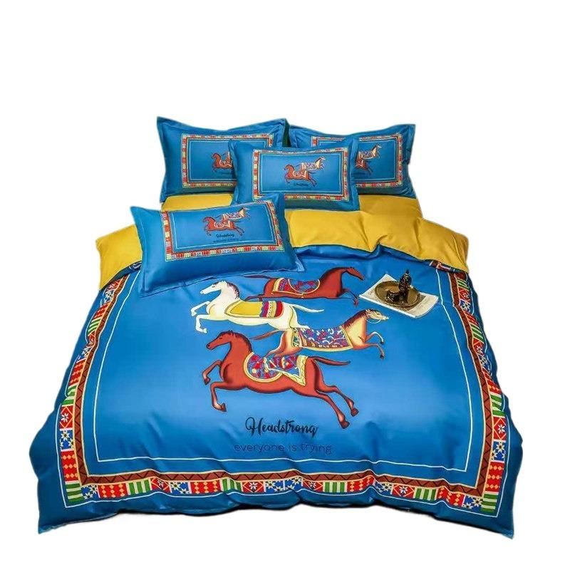 Cozy Elegant Single 2PCS sided Printed Luxury Plaid Horse European retro style Modern with Pillowcases Quilt Comforter (quilt)-EU Single(135*200cm)3pcs
Cozy Elegant Single 2PCS sided Printed Luxury Plaid Horse European retro style Modern with Pillowcases Quilt Comforter (quilt)-EU Single(135*200cm)3pcs