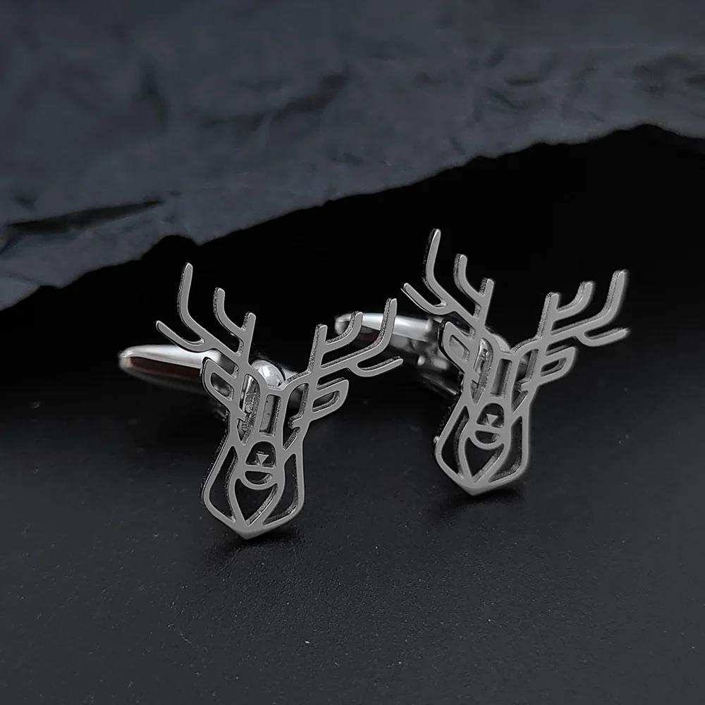 Golden deer head design cufflinks, elegant stainless steel animal cuffs for men and women, jacket back packaging accessories. срібний
Golden deer head design cufflinks, elegant stainless steel animal cuffs for men and women, jacket back packaging accessories. срібний