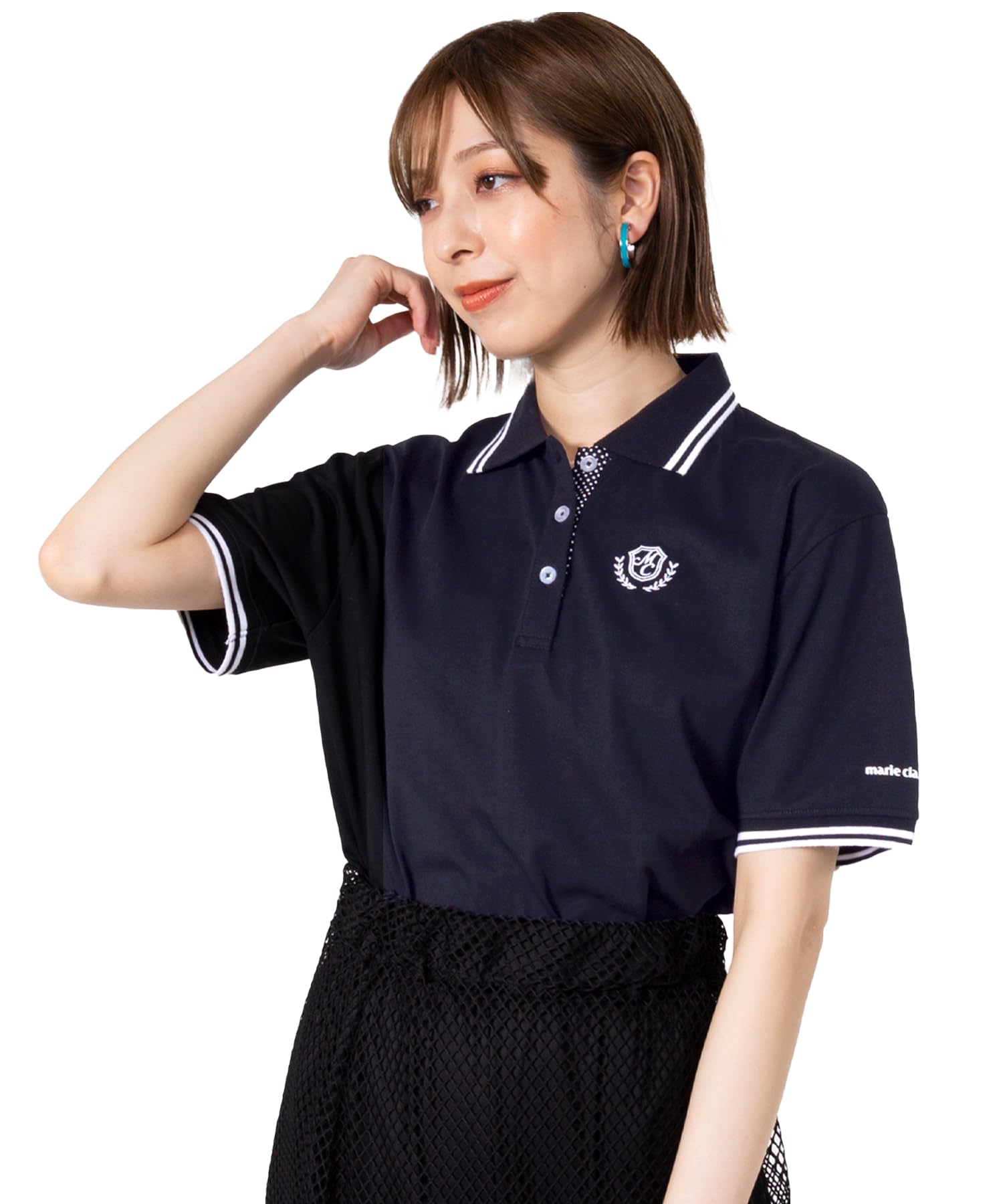 Marie Claire bis One-Point Polo Shirt (EC Exclusive) mclw1037
Marie Claire bis One-Point Polo Shirt (EC Exclusive) mclw1037