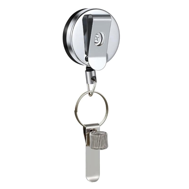Versatile Kirsite Spring Clip Equipped Retractable 68cm String for Key and Tool Holding Silver Finish 1
Versatile Kirsite Spring Clip Equipped Retractable 68cm String for Key and Tool Holding Silver Finish 1
