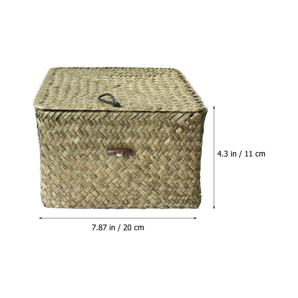 1Pcs Seaweed Woven Storage Basket with Lid Desktop Organizer Creative Gift Packing Box Decorative Sundries Holder красный
1Pcs Seaweed Woven Storage Basket with Lid Desktop Organizer Creative Gift Packing Box Decorative Sundries Holder красный