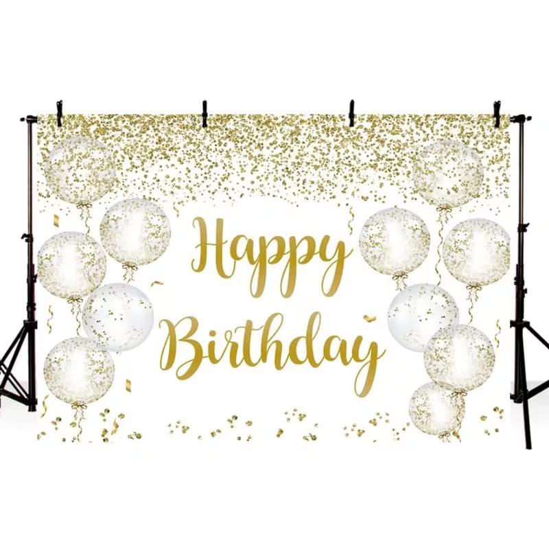 2D White Gold Birthday Backdrop for Women & Girls Elegant Party Decor 47.2x31.5inch/120*80cm
2D White Gold Birthday Backdrop for Women & Girls Elegant Party Decor 47.2x31.5inch/120*80cm
