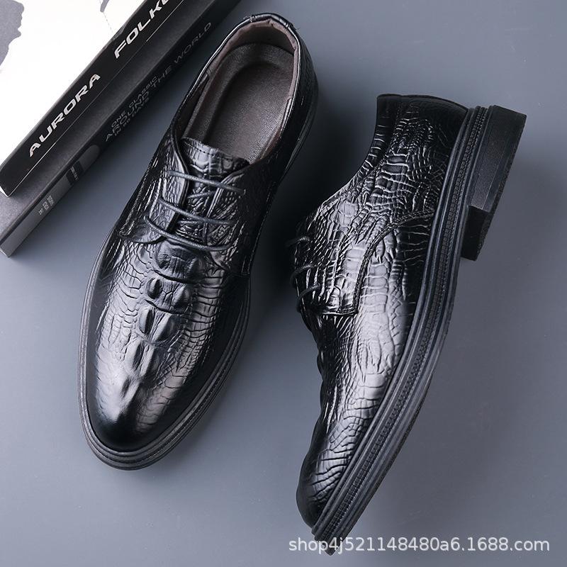 Carved first layer cowhide crocodile pattern business casual men s leather shoes fashion British dress round head lace-up men s shoes 38 чёрный
Carved first layer cowhide crocodile pattern business casual men s leather shoes fashion British dress round head lace-up men s shoes 38 чёрный