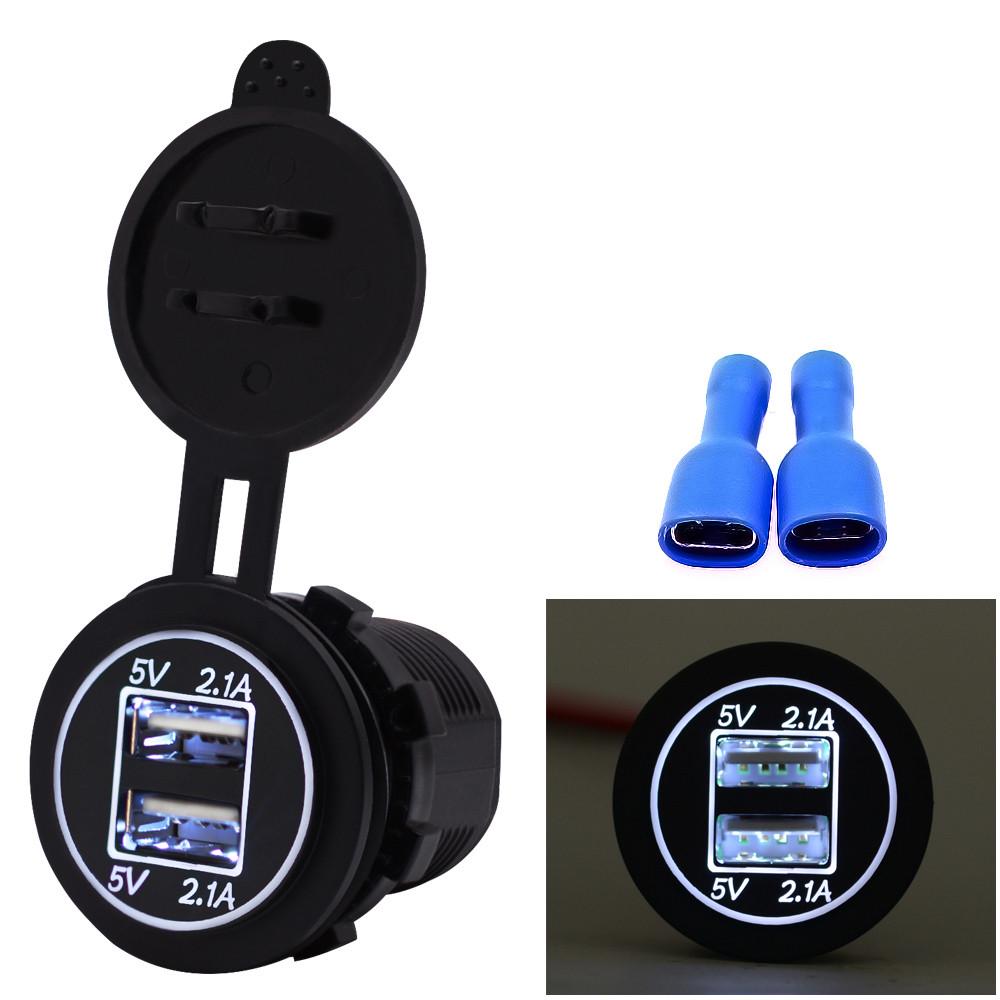 5V 2.1A Dual USB зарядное устройство адаптер питания розетка для 12V 24V мотоцикла автомобиля
5V 2.1A Dual USB зарядное устройство адаптер питания розетка для 12V 24V мотоцикла автомобиля