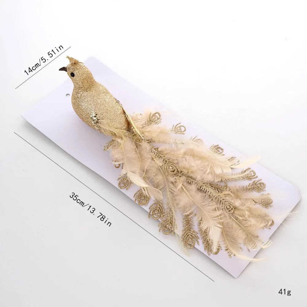 1 Pcs Shimmering Christmas Peacock Decoration Realistic Feathers DIY Crafts Peacock Cartoon Foam Christmas Tree Ornaments золотий
1 Pcs Shimmering Christmas Peacock Decoration Realistic Feathers DIY Crafts Peacock Cartoon Foam Christmas Tree Ornaments золотий