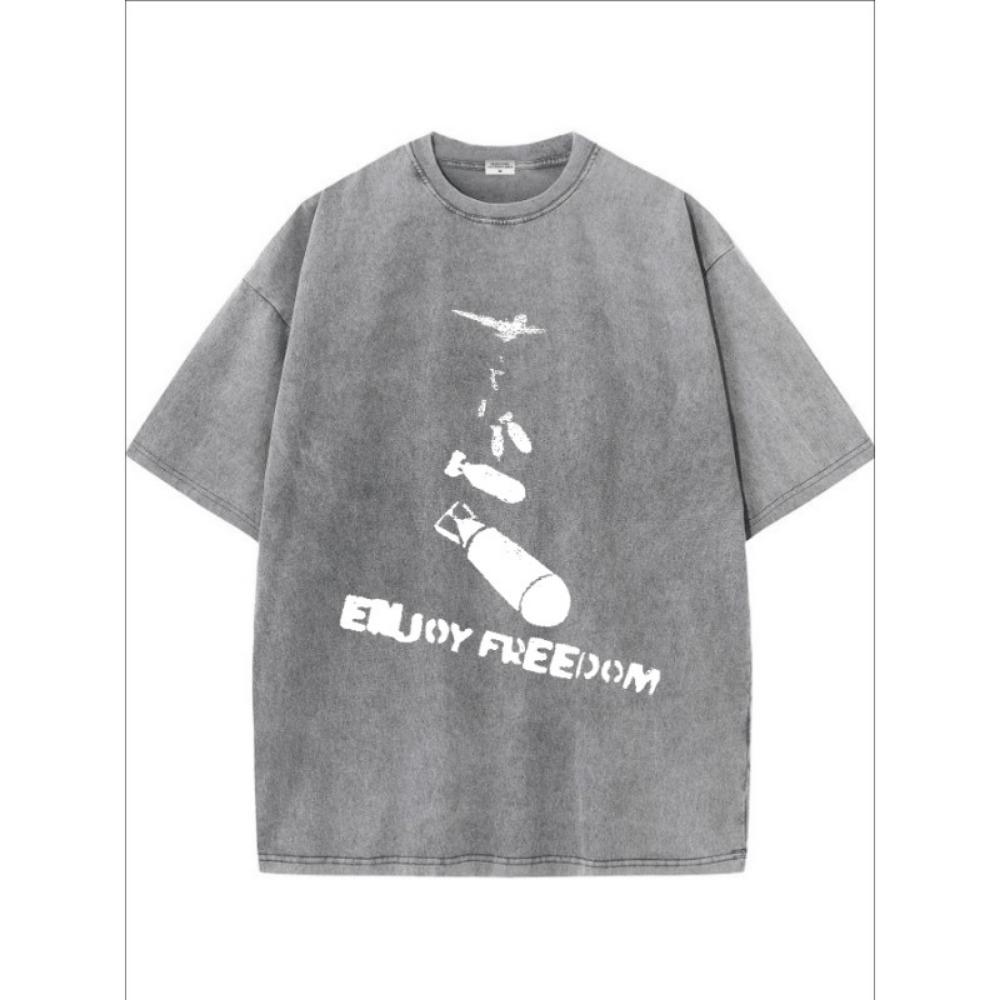 Графическая футболка с коротким рукавом и винтажным вареным эффектом с графикой падающих бомб 3XL
Графическая футболка с коротким рукавом и винтажным вареным эффектом с графикой падающих бомб 3XL