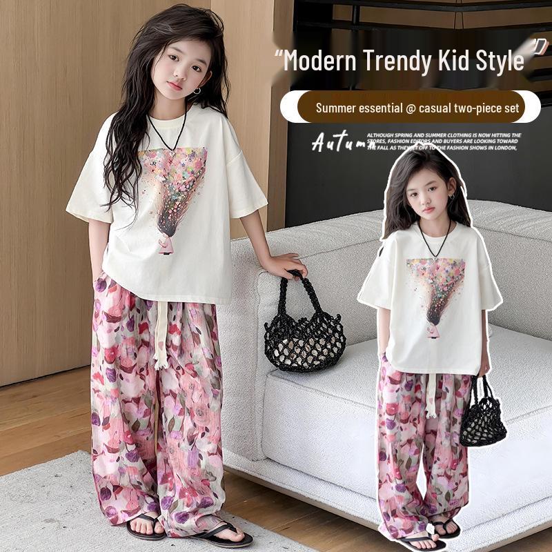 2025 Girls Korean Style Summer Set: Pure Cotton T-Shirt & Mosquito-Proof Pants 150 cm
2025 Girls Korean Style Summer Set: Pure Cotton T-Shirt & Mosquito-Proof Pants 150 cm