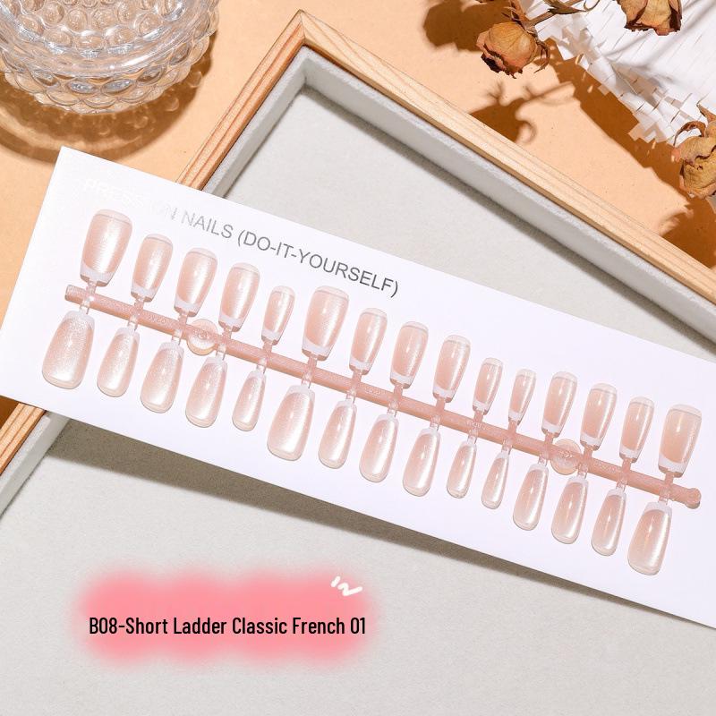 Classic White French Wearable Nails - 30-Piece Set: Short Ladder, Medium Oval, Small Square, Short Square
Classic White French Wearable Nails - 30-Piece Set: Short Ladder, Medium Oval, Small Square, Short Square