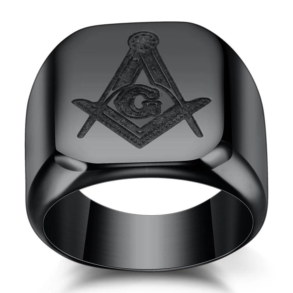 Wholesale Black Masonic Rings for Men Stainless Steel Charm Man Wedding Jewelry Cocktail Accessories 6
Wholesale Black Masonic Rings for Men Stainless Steel Charm Man Wedding Jewelry Cocktail Accessories 6