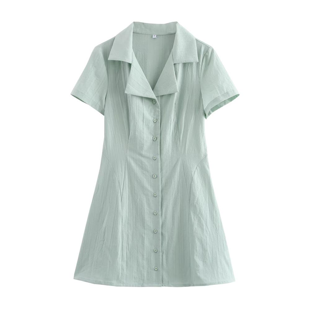 Spring 2025 Women s Slim Fit Turn-Down Collar Short Sleeve Solid Color Dress Small изумрудный/зелёный
Spring 2025 Women s Slim Fit Turn-Down Collar Short Sleeve Solid Color Dress Small изумрудный/зелёный