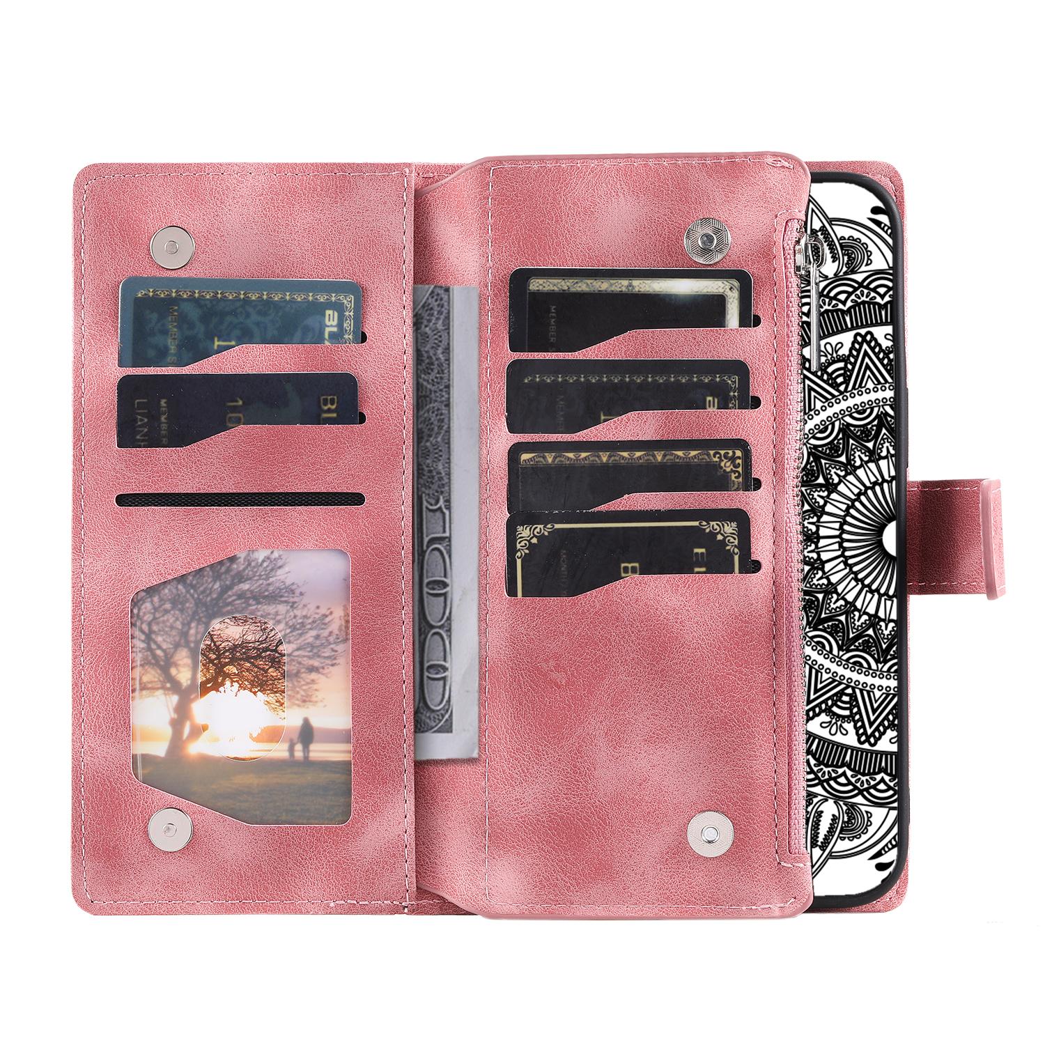 For iPhone 7 Plus/8 Plus 5.5 inch Zipper Pocket Wallet Case PU Leather Stand Multiple Card Slots Mandala Flower Imprinted Phone Cover with Strap Rose Gold
For iPhone 7 Plus/8 Plus 5.5 inch Zipper Pocket Wallet Case PU Leather Stand Multiple Card Slots Mandala Flower Imprinted Phone Cover with Strap Rose Gold