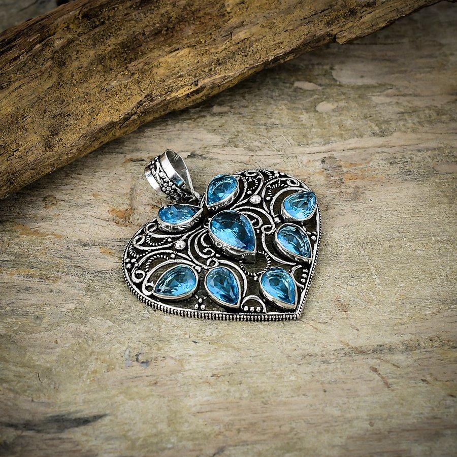 Swiss Blue Topaz Gemstone 925 Sterling Silver Jewelry Pendant 1.97 M-64
Swiss Blue Topaz Gemstone 925 Sterling Silver Jewelry Pendant 1.97 M-64