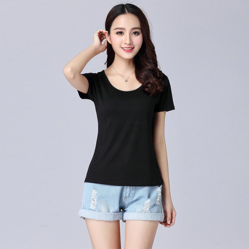 Women s Black Slim Modal Round Neck Short-Sleeve T-Shirt – Large Size, Korean Style for Spring/Summer One Size (80-130 jin)
Women s Black Slim Modal Round Neck Short-Sleeve T-Shirt – Large Size, Korean Style for Spring/Summer One Size (80-130 jin)
