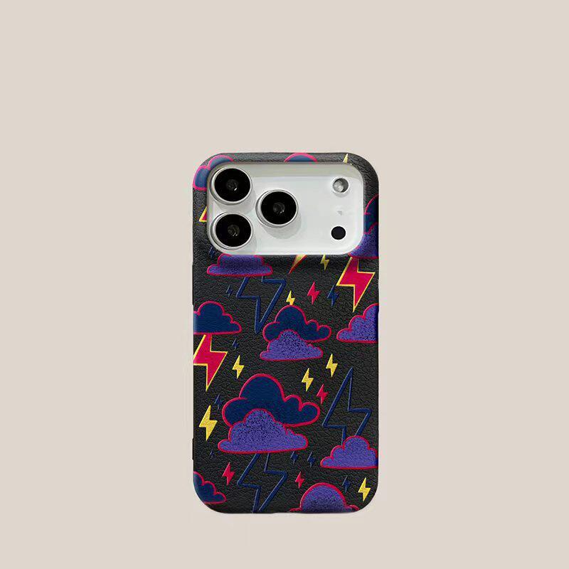 Dark Clouds Lightning Leather Texture Phone Case for iPhone 17 Pro Max/16/15/14/13 - Niche Creative Design iPhone 13 Pro
Dark Clouds Lightning Leather Texture Phone Case for iPhone 17 Pro Max/16/15/14/13 - Niche Creative Design iPhone 13 Pro