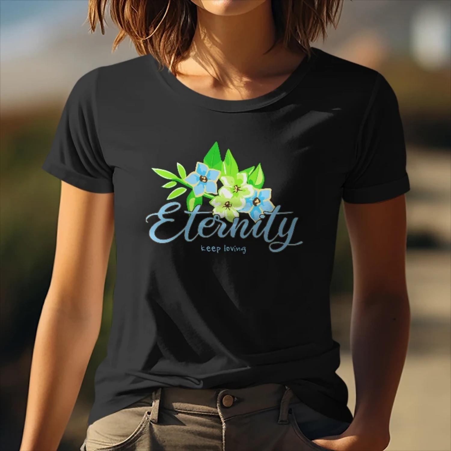 Summer Womens Short Sleeve Cotton T Shirt Eternity Floral Print for Casual Summer Nights Young Women with a Romantic Style S чёрный
Summer Womens Short Sleeve Cotton T Shirt Eternity Floral Print for Casual Summer Nights Young Women with a Romantic Style S чёрный