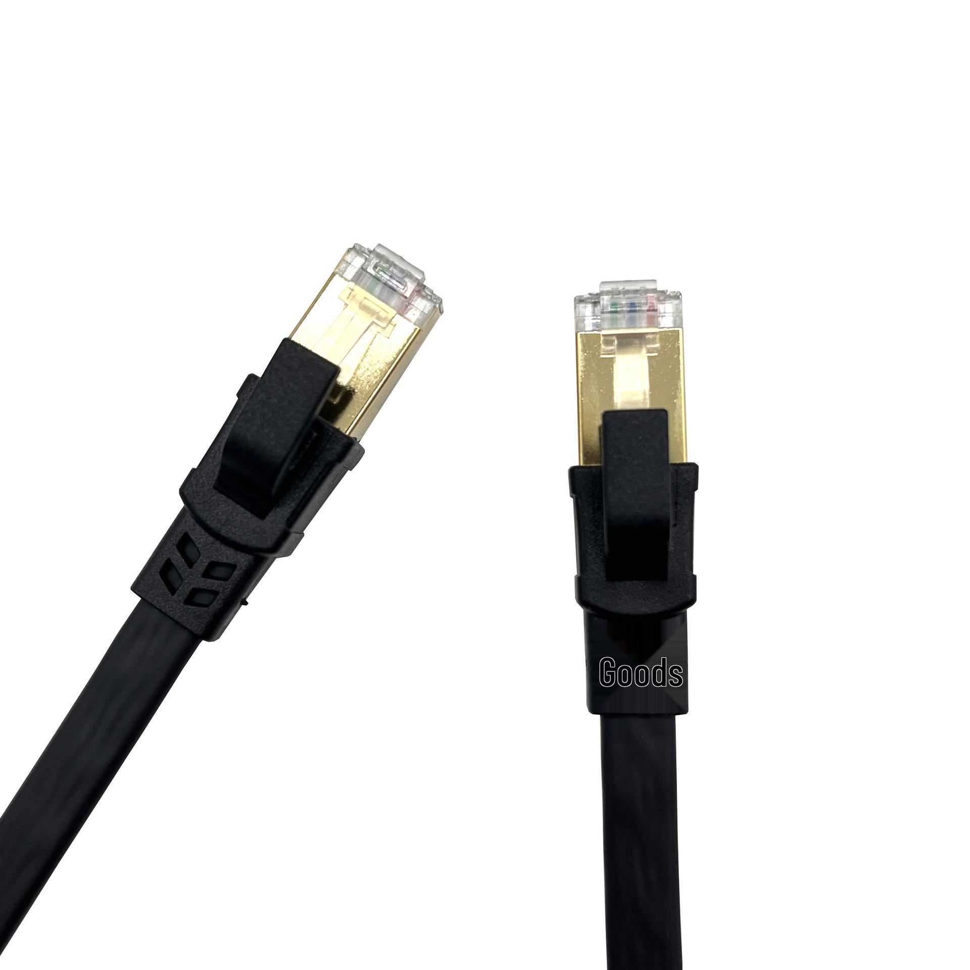 Cat 8 Flat Network Cable, Double Shielded SFTP Patch Cord, RJ45 10 Gigabit, Pure Copper for Set-Top Box. 0.5m
Cat 8 Flat Network Cable, Double Shielded SFTP Patch Cord, RJ45 10 Gigabit, Pure Copper for Set-Top Box. 0.5m