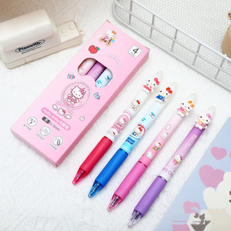 4Pcs Cute Cartoon Hello Kitty Erasable Pen Kawaii Quick Drying Neutral Pen Student Stationery Neutral Pen Writing Supplies
4Pcs Cute Cartoon Hello Kitty Erasable Pen Kawaii Quick Drying Neutral Pen Student Stationery Neutral Pen Writing Supplies