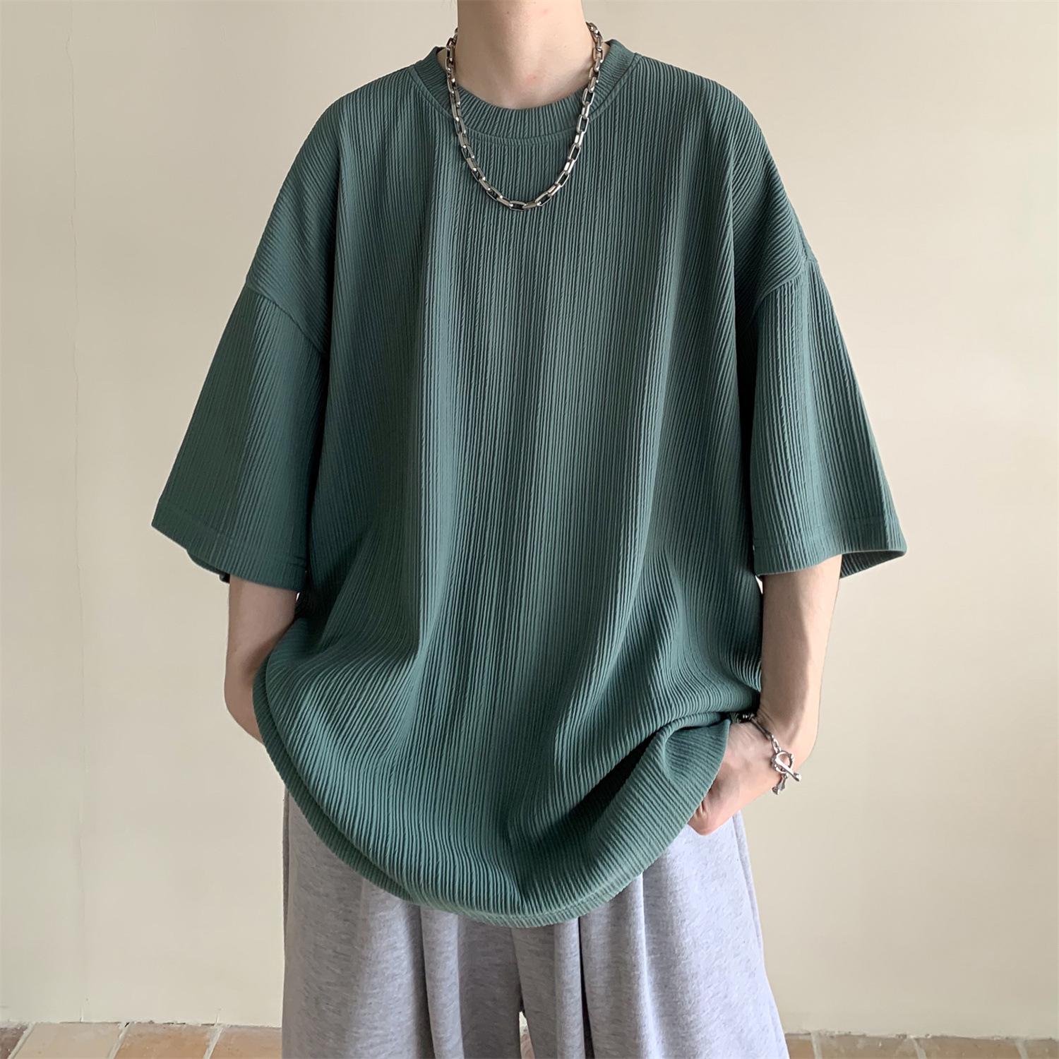 Мужская темно-зеленая быстросохнущая футболка из ледяного шелка – Летняя, Модная, Свободного кроя, Большого размера, С коротким рукавом XXXL темно-зеленого
Мужская темно-зеленая быстросохнущая футболка из ледяного шелка – Летняя, Модная, Свободного кроя, Большого размера, С коротким рукавом XXXL темно-зеленого