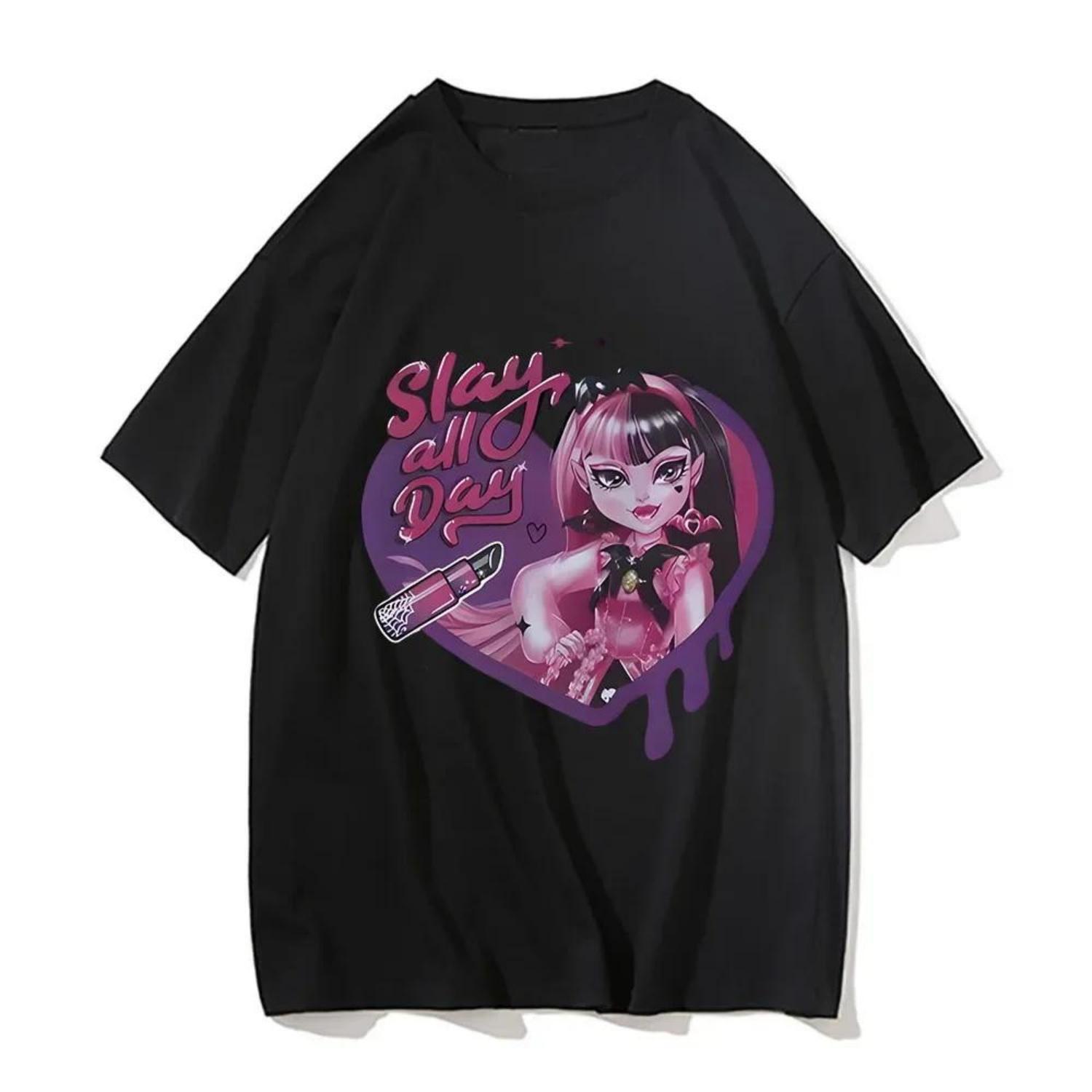 M-Monster High Харадзюку Повседневная Аниме Футболка Манга Футболка Милая Мультяшная Футболка Принт Женские Футболки с Коротким Рукавом S чёрный
M-Monster High Харадзюку Повседневная Аниме Футболка Манга Футболка Милая Мультяшная Футболка Принт Женские Футболки с Коротким Рукавом S чёрный