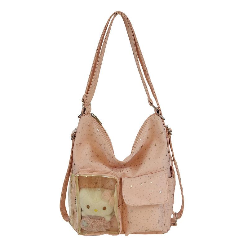 Cute Clear Acrylic Panel Shoulder Bag Large Capacity School Commuter Tote for Women розовый
Cute Clear Acrylic Panel Shoulder Bag Large Capacity School Commuter Tote for Women розовый