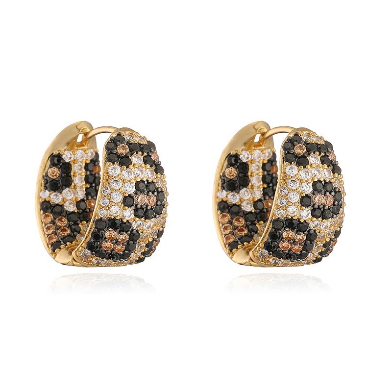HECHENG,Small Leopard Print Earrings with CZ Stones Clash of Colours Design Niche Fashion Hip Hop Style Unisex Metal Jewellery Other
HECHENG,Small Leopard Print Earrings with CZ Stones Clash of Colours Design Niche Fashion Hip Hop Style Unisex Metal Jewellery Other