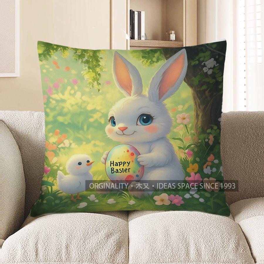 Home Decor Easter Bunny Swing With Eggs And Doves Pillow Pattern Cushion Cover Suitable For Sofa Bedroom Car Pillow Cover 40x40cm
Home Decor Easter Bunny Swing With Eggs And Doves Pillow Pattern Cushion Cover Suitable For Sofa Bedroom Car Pillow Cover 40x40cm