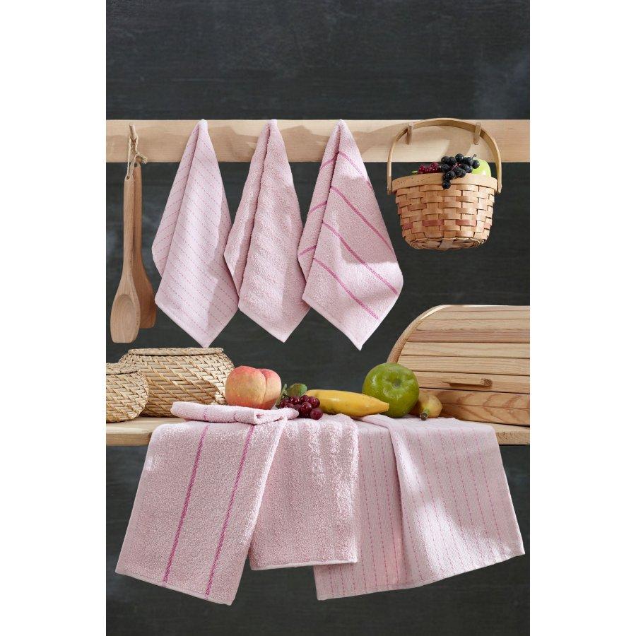 Набір кухонних рушників бавовна 6 предметів 30x50 см рожевий
Набір кухонних рушників бавовна 6 предметів 30x50 см рожевий
