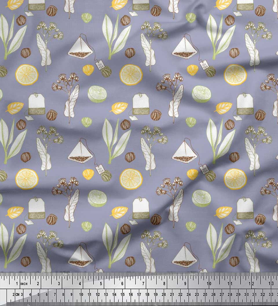 Soimoi Grey Japan Crepe Satin Fabric Tea Bag, Herbs & Lemon Slice Овощной принт Ткань на метр 42 дюйма 42 Inch Wide - Poly Crepe серый
Soimoi Grey Japan Crepe Satin Fabric Tea Bag, Herbs & Lemon Slice Овощной принт Ткань на метр 42 дюйма 42 Inch Wide - Poly Crepe серый