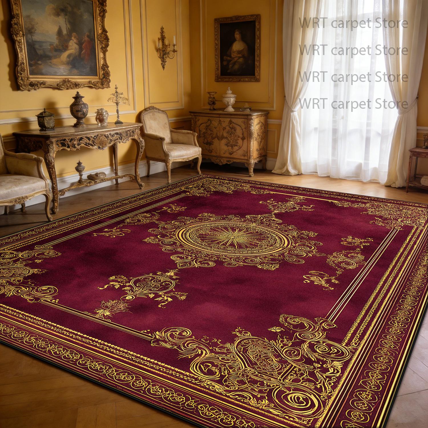 European Style Retro Living Room Carpet Carving Luxury Decoration Bedroom Washable Rug Cloakroom Dining Room Foldable Floor Mat 60x90cm
European Style Retro Living Room Carpet Carving Luxury Decoration Bedroom Washable Rug Cloakroom Dining Room Foldable Floor Mat 60x90cm