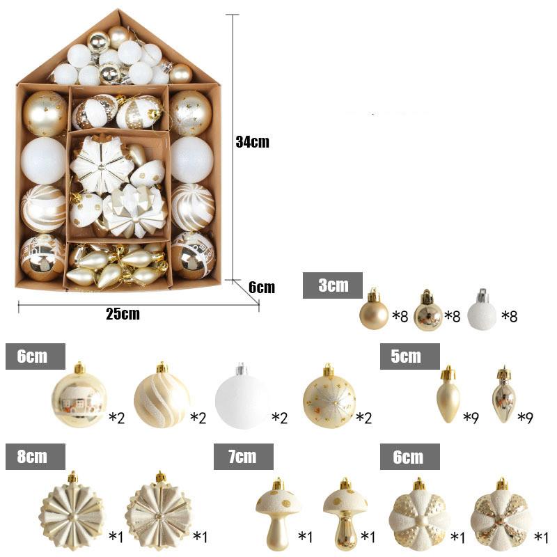 Christmas Tree Decoration Pendant 52pcs/set Christmas Pendant Ball Christmas Decoration 25 34 6CM
Christmas Tree Decoration Pendant 52pcs/set Christmas Pendant Ball Christmas Decoration 25 34 6CM