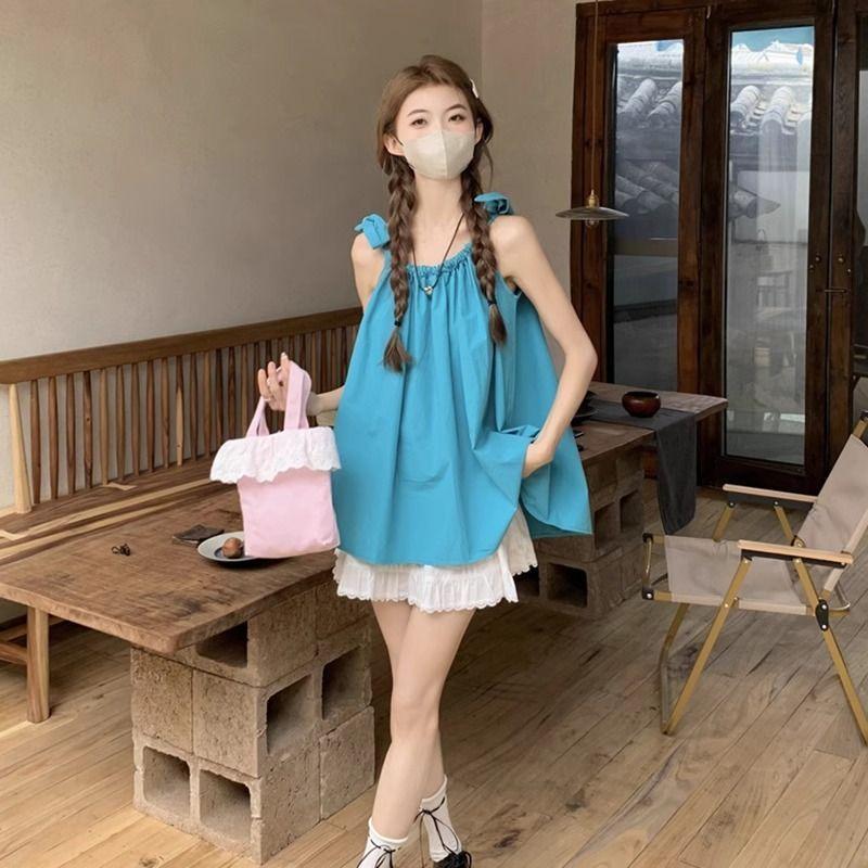 New Style Summer Knot Backless Vest Women s Loose Casual Age-defying Trendy Top Fashionable Holiday Style A-line Dress Asian S синий
New Style Summer Knot Backless Vest Women s Loose Casual Age-defying Trendy Top Fashionable Holiday Style A-line Dress Asian S синий