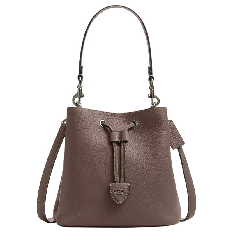 COACH Rowan 21 brand logo leather handbag small size women s dark stone color коричневий
COACH Rowan 21 brand logo leather handbag small size women s dark stone color коричневий