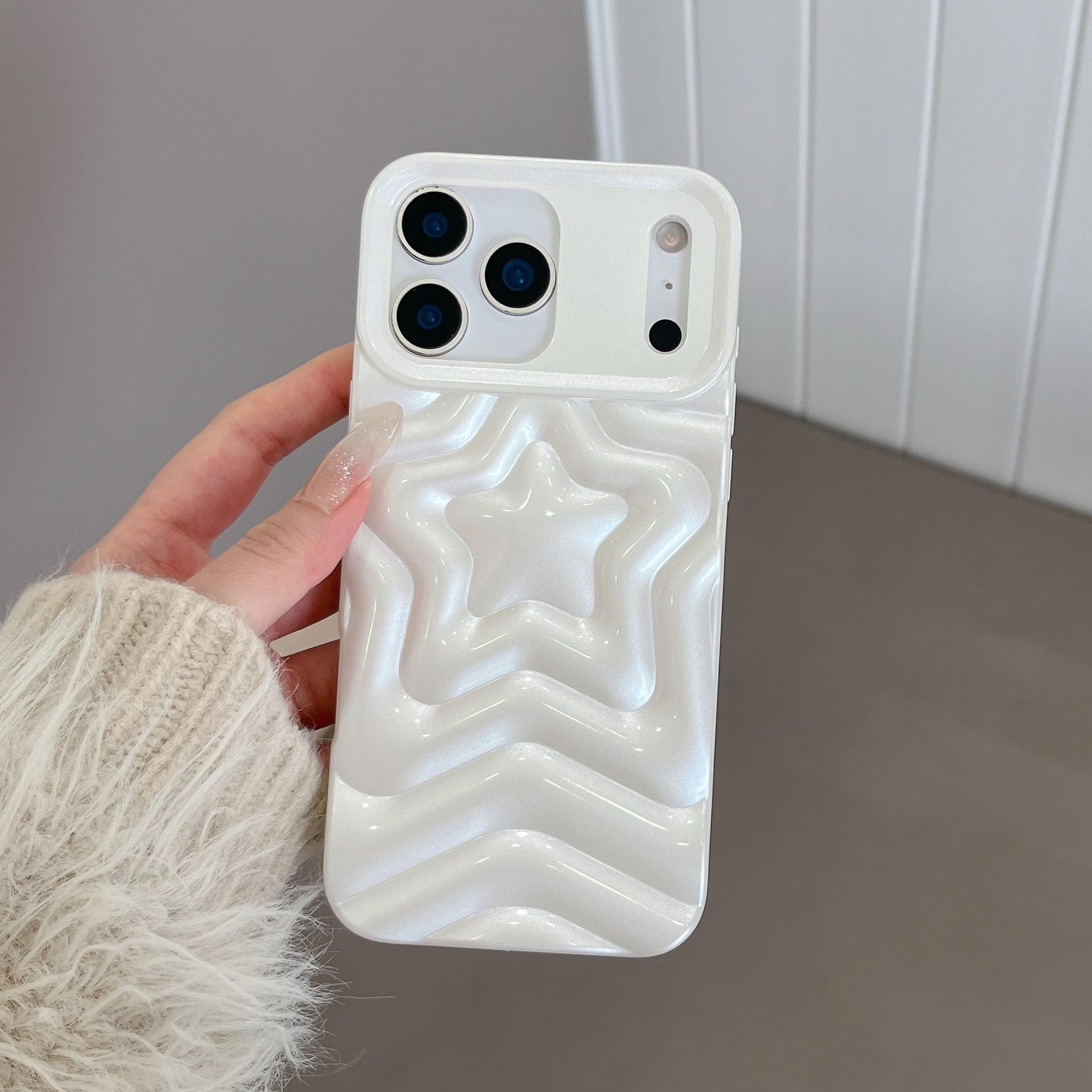 Pearlescent White 3D Stars iPhone 16/17pro Protective Soft Case iPhone 15 Pro
Pearlescent White 3D Stars iPhone 16/17pro Protective Soft Case iPhone 15 Pro